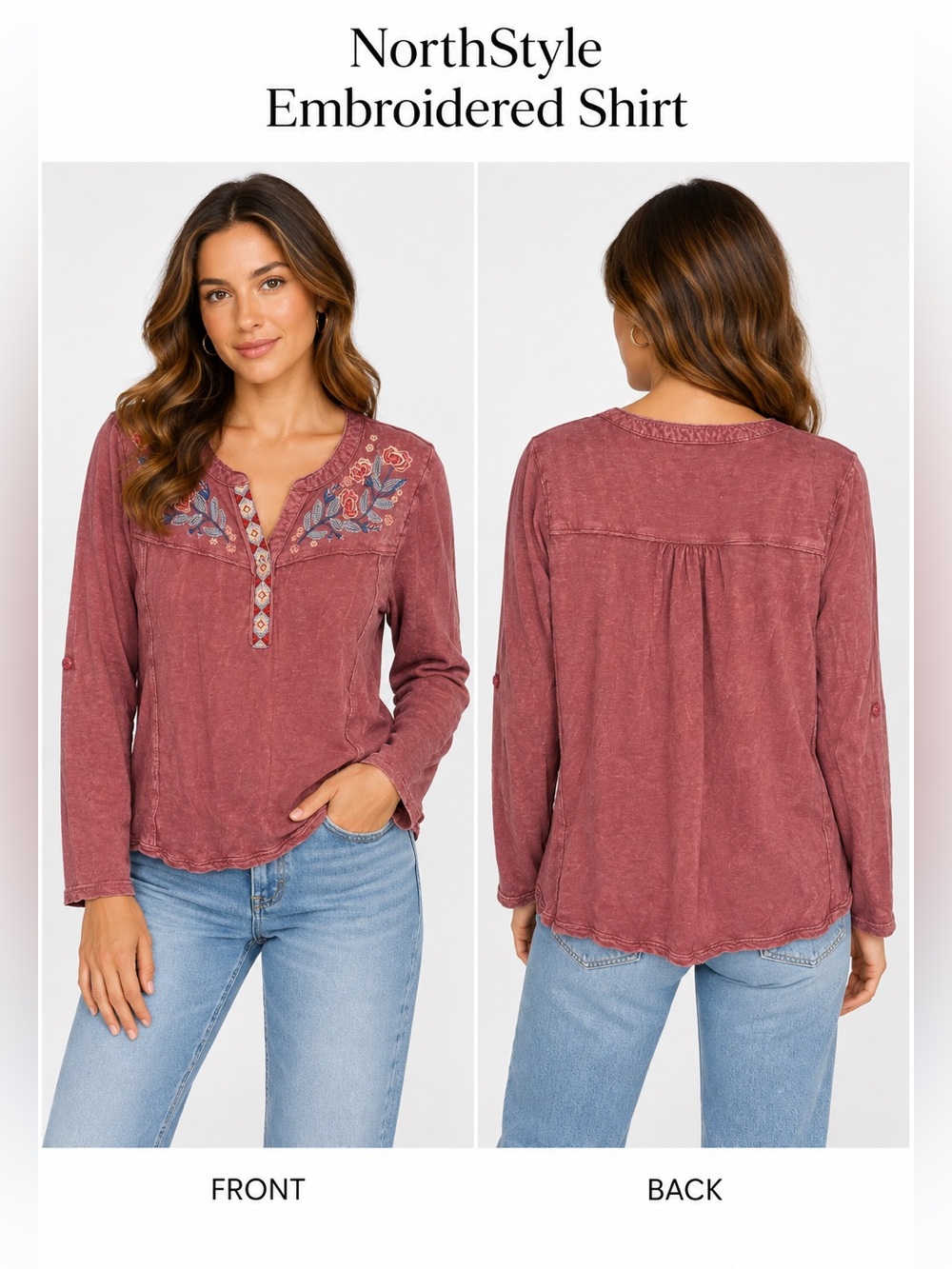 NorthStyle Embroidered Shirt